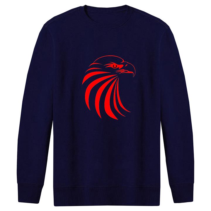 سویشرت مردانه طرح عقاب کد FG257 رنگ سرمه ای